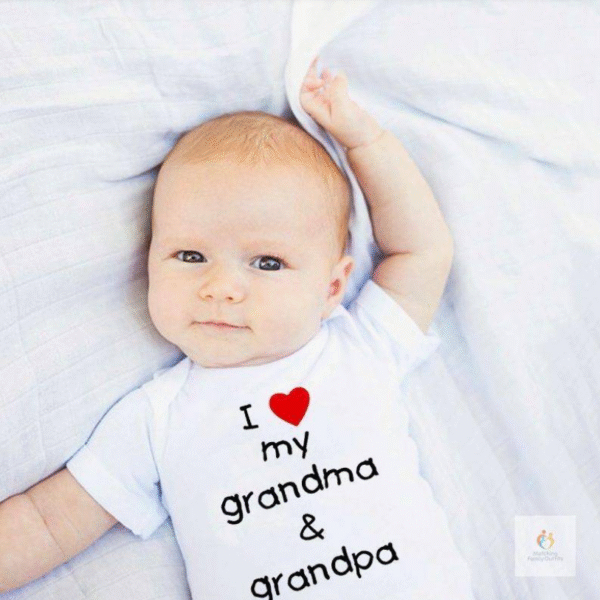 I Love My Grandma and Grandpa Baby Bodysuit