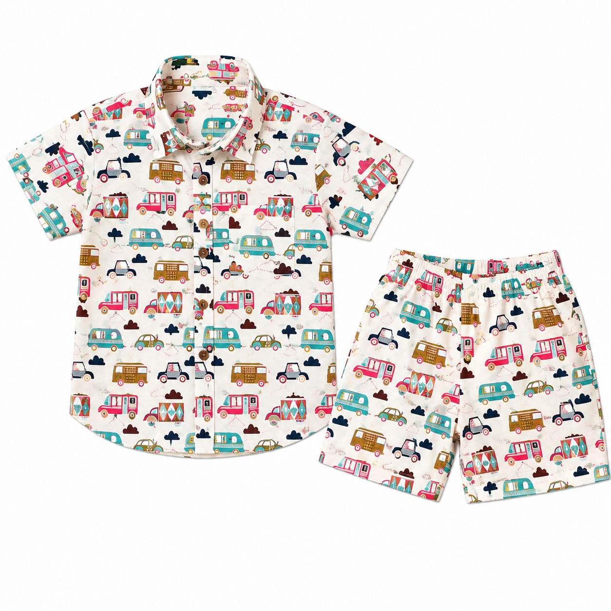 Little Wheels 100% Cotton Kids Co-ord Set