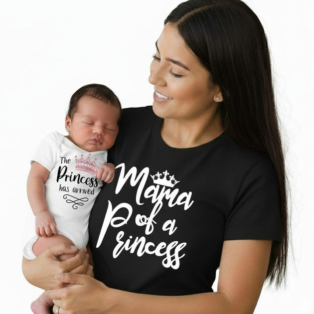 Mama & Baby Matching Outfit Set – Mama of a Princess & Princess Is Here