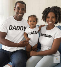 Daddy Mommy Baby White