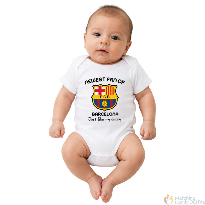Newest FC Barcelona Fan Baby Romper