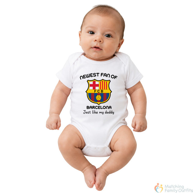 Newest FC Barcelona Fan Baby Romper