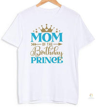 Birthday Prince Family Matching Clothes Mother Father Kids T Shirts Tops Baby Bodysuit Boys Birthday Party Look Outfits 1 3