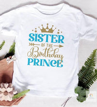 Birthday Prince Family Matching Clothes Mother Father Kids T Shirts Tops Baby Bodysuit Boys Birthday Party Look Outfits 1 4
