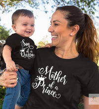 Son of Queen Mother of A Prince Mommy and Son Shirts Mommy and Kid Baby Boy Matching Tshirts Summer Matching Family TShi 1