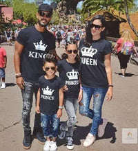 family matching clothes fashion Dad Mom Kids t shirt Princess Prince Queen King 01 print matching family outfits mother 1 1