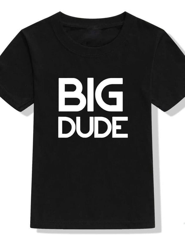 Big Dude and Little Dude Brother Sister Summer Matching Tshirt Baby Boys T shirt Children Best Friends Top T shirts Clea 20