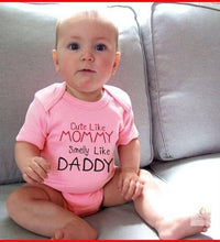 Cute Like Mommy Smelly Like Daddy Girl Jumpsuits 0 24M Newborn Infant Baby Girls Romper Jumpsuit Outfits Sunsuit Clothes 1