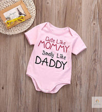 Cute Like Mommy Smelly Like Daddy Girl Jumpsuits 0 24M Newborn Infant Baby Girls Romper Jumpsuit Outfits Sunsuit Clothes 3