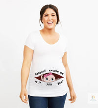 Excuse Me Is It January Yet 12 Monthes Summer Maternity Pregnancy T Shirt Women Tee Letter Print Pregnant Clothes Funny 1 3