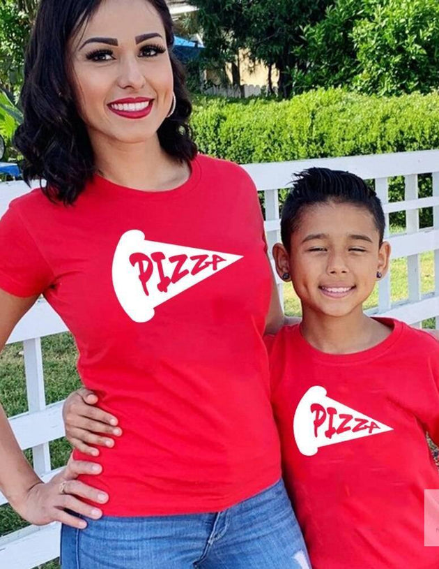 Mom and Me Matching Pizza T-Shirts