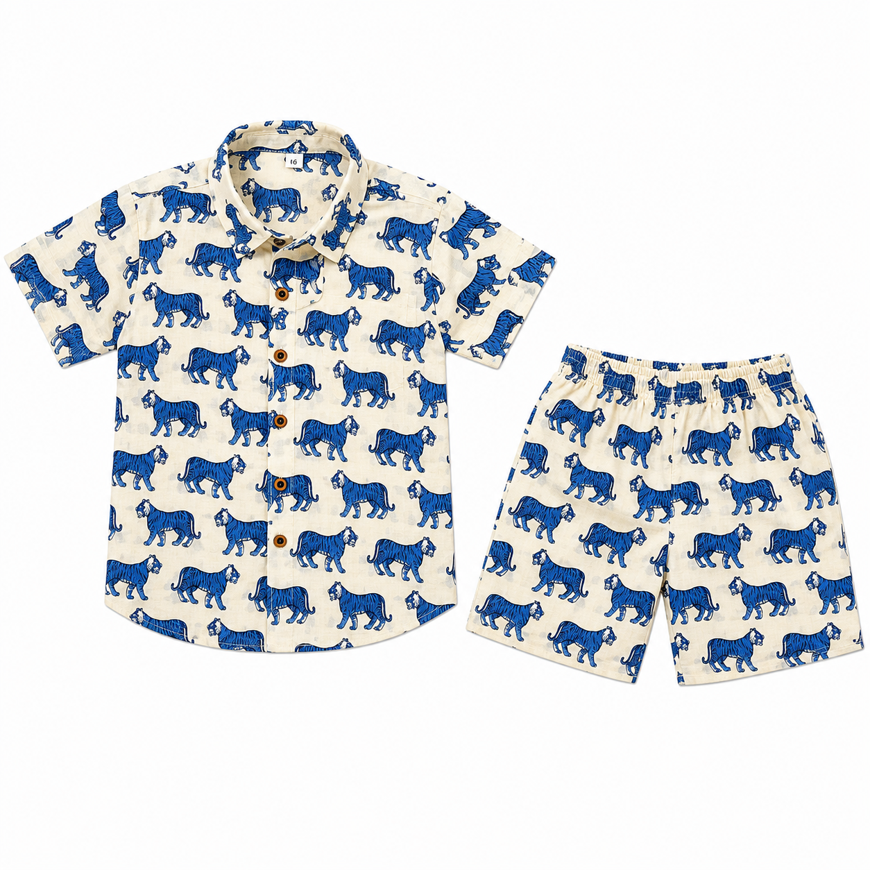Indigo Tiger 100% Cotton Kids Co-ord Set