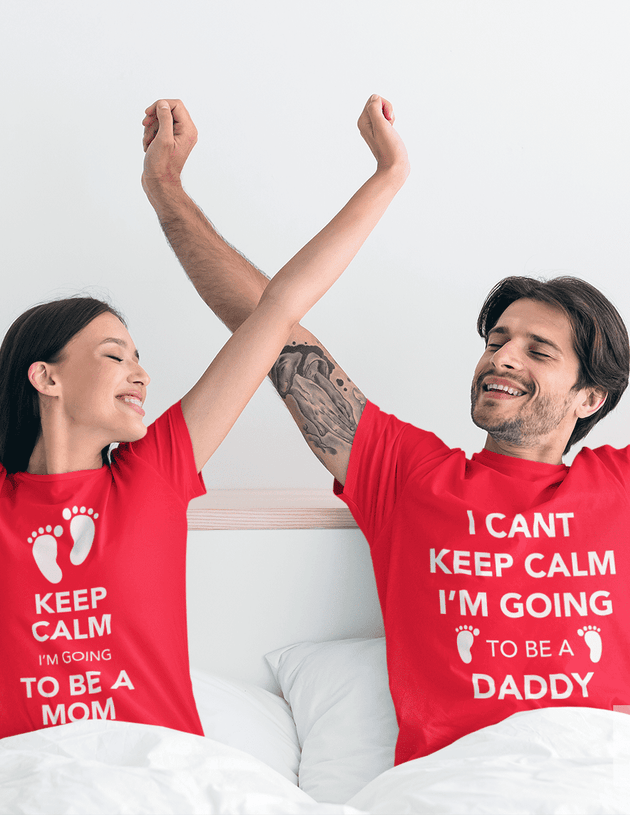 keep calm mom dad Red