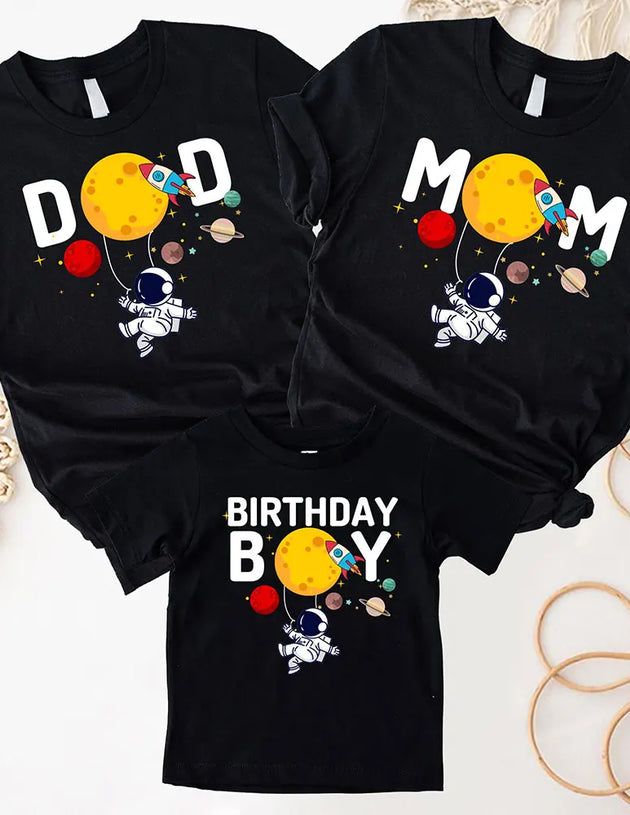 Astronaut Birthday Family T-shirts