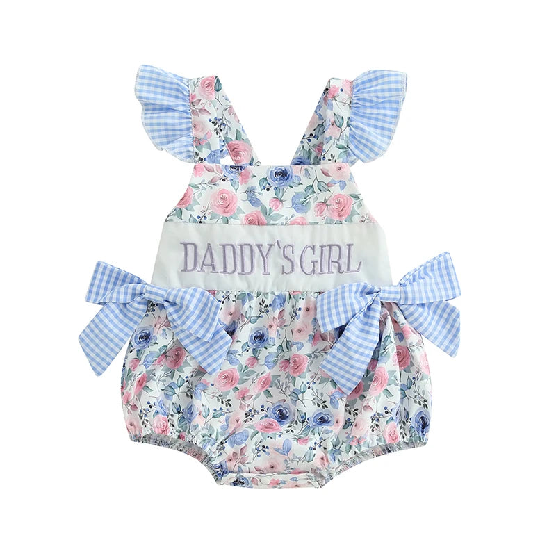 Daddy's Girl Floral Print Romper