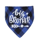 Big Brother Plaid Dog Bandana for Pregnancy Announcement