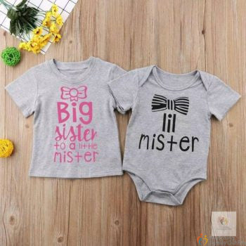 Big Sister Shirt and Little Brother Bodysuit