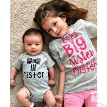 Big Sister Shirt and Little Brother Bodysuit