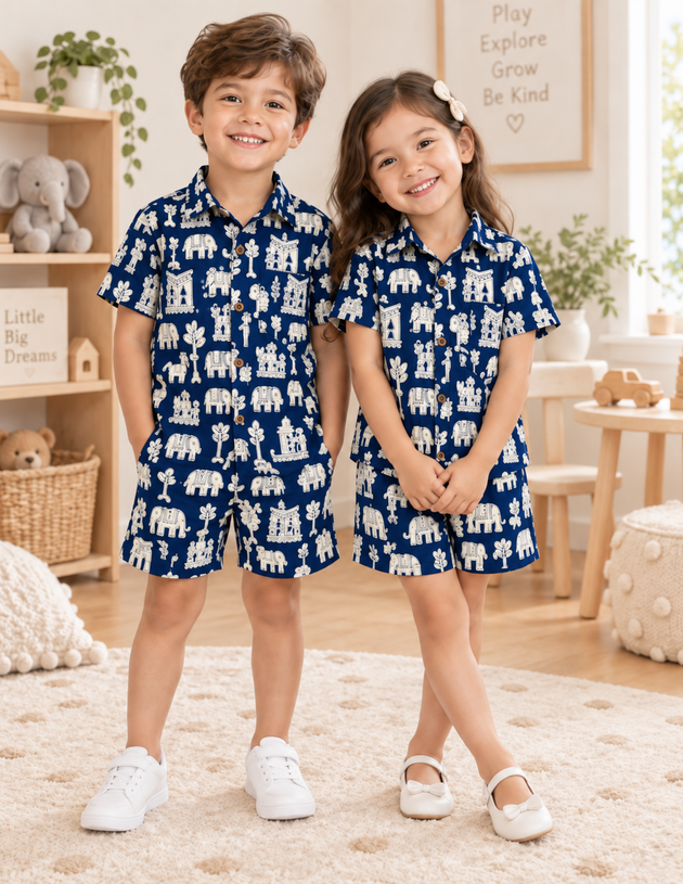 Royal Safari 100% Cotton Kids Co-ord Set