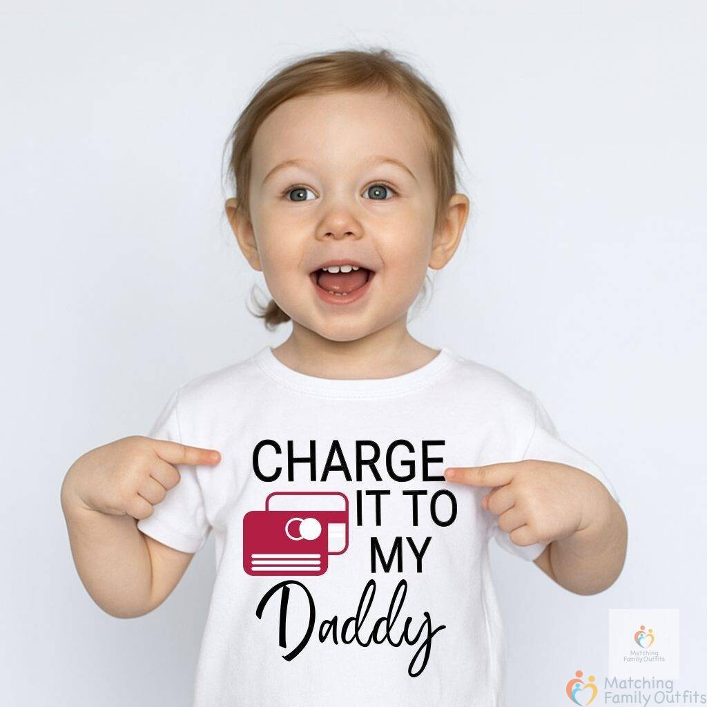 Charge It To My Daddy Funny Kids T-shirt