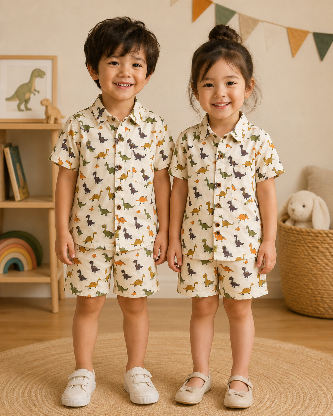 Dino Adventure 100% Cotton Kids Co-ord Set