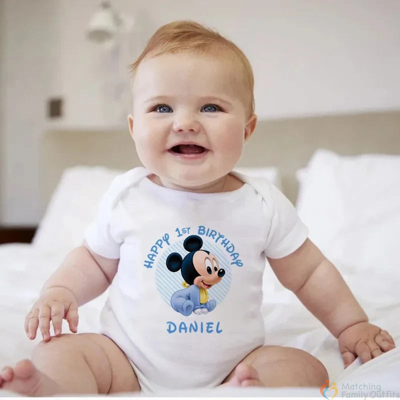 Customized First Birthday Rompers