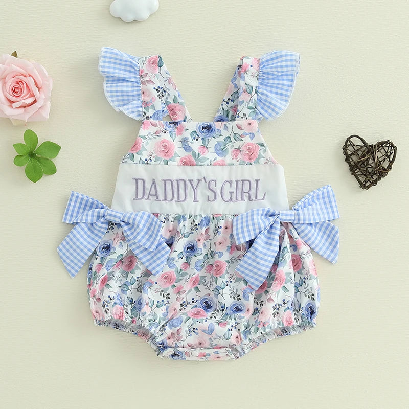 Daddy's Girl Floral Print Romper