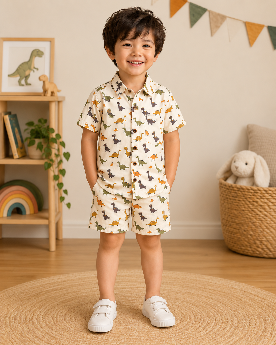 Dino Adventure 100% Cotton Kids Co-ord Set
