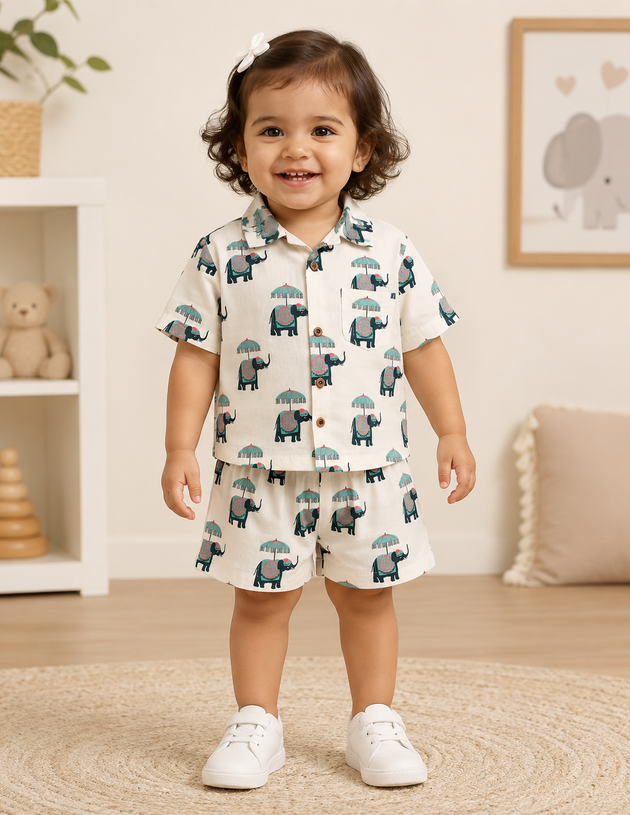 Jaipur Elephant 100% Cotton Kids Co-ord Set