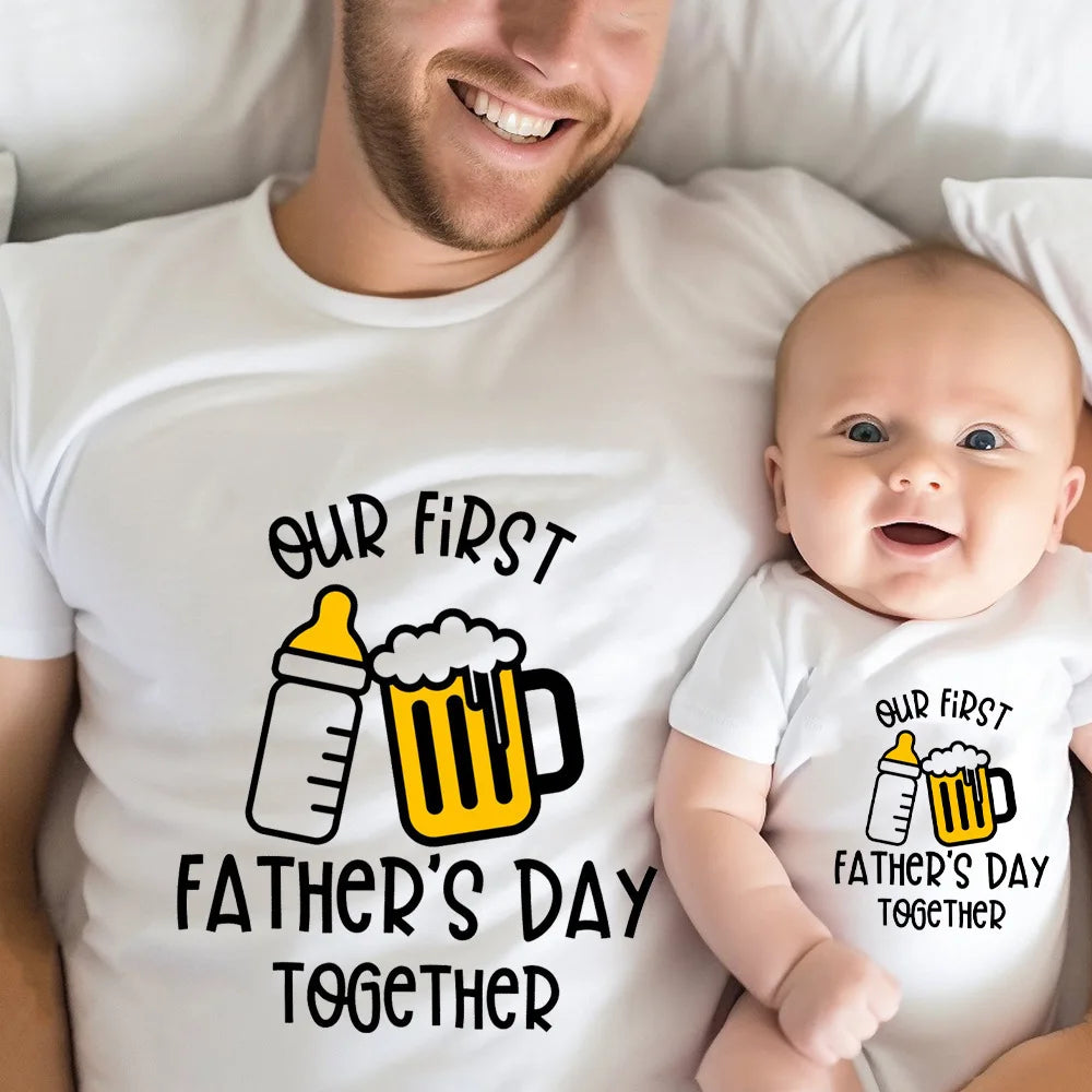 First Father’s Day Together Matching T-shirts