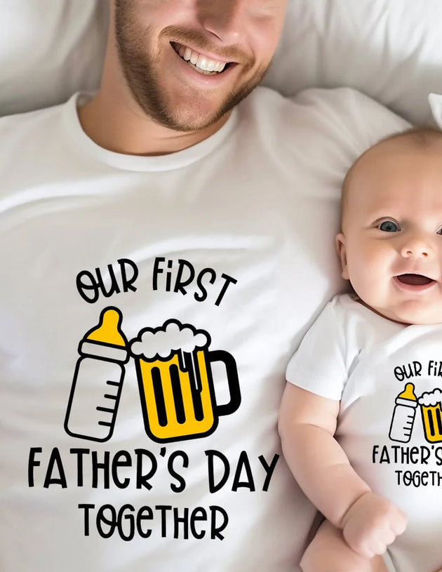 First Father’s Day Together Matching T-shirts