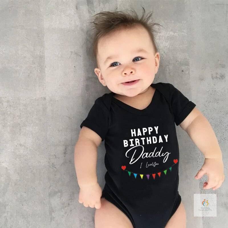 Happy Birthday Daddy Baby Bodysuit