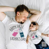Happy First Father's Day Matching Father and Baby T-shirts