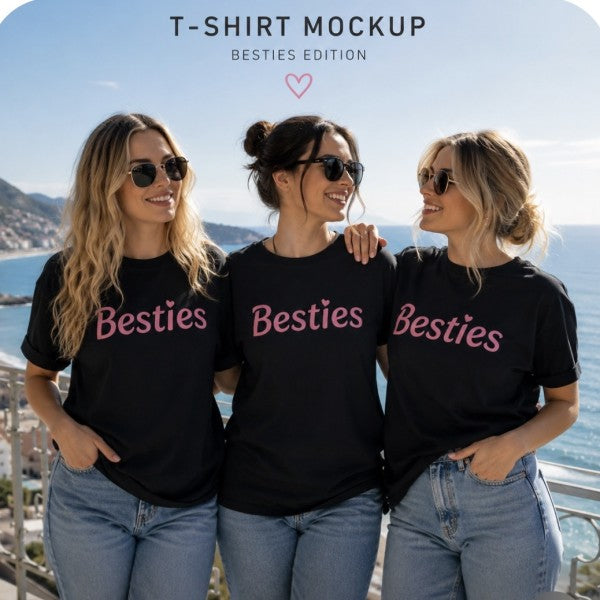 BESTIES Matching T-Shirts – Cute Matching Shirts for Best Friends & Siblings