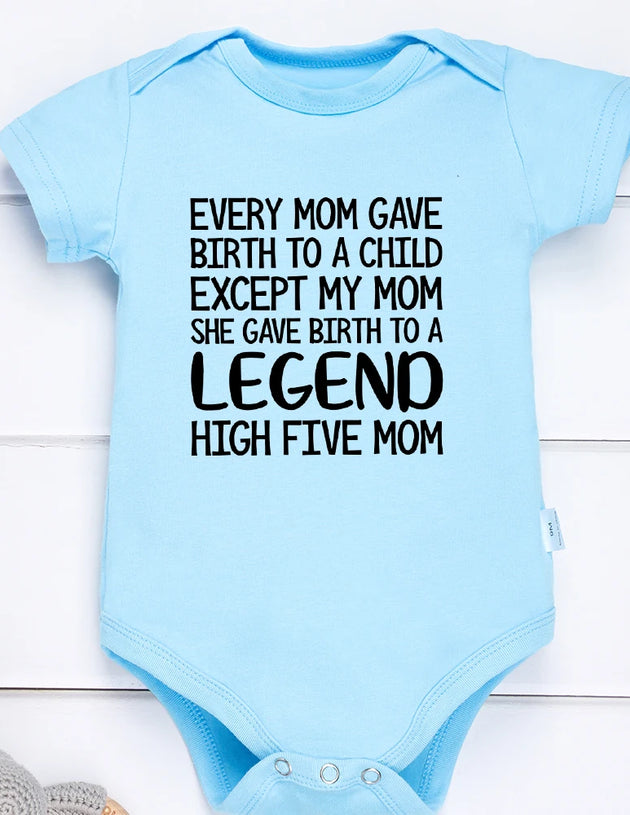 Infant Oneses Summer Casual Cozy Breathable Baby Boys and Girls Clothes Blue Refreshing Short Sleeve Crew Neck Bodysuit Newborn