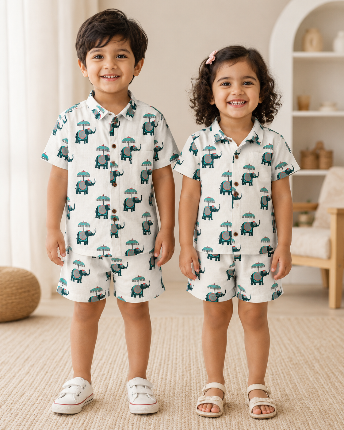Jaipur Elephant 100% Cotton Kids Co-ord Set