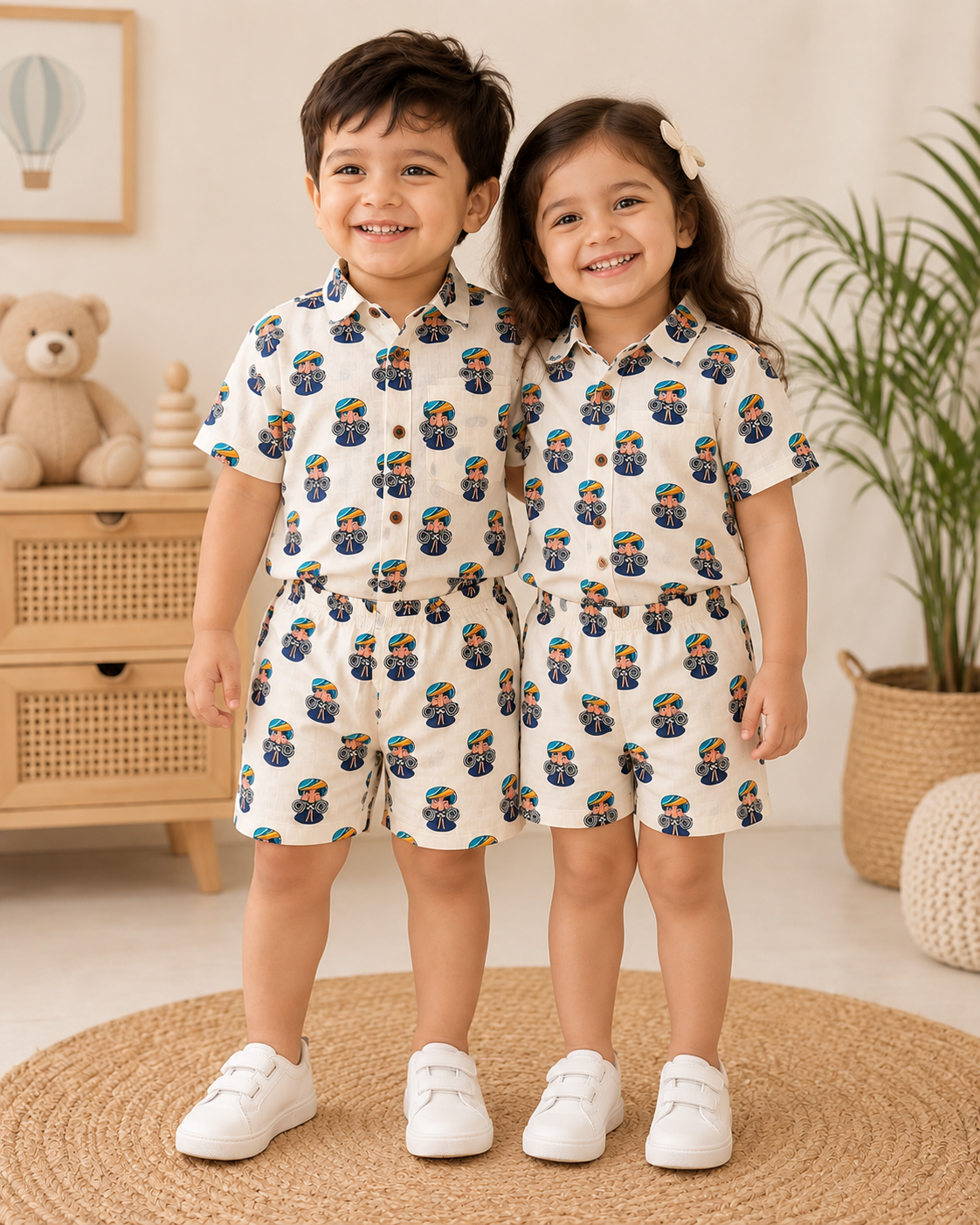 Jaipur Maharaja 100% Cotton Kids Co-ord Set