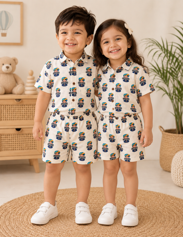 Jaipur Maharaja 100% Cotton Kids Co-ord Set