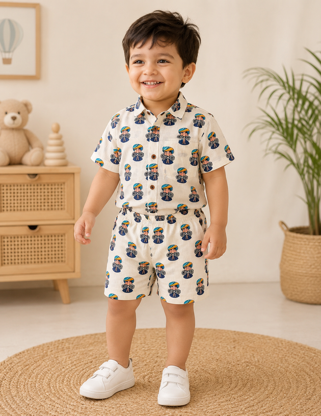 Jaipur Maharaja 100% Cotton Kids Co-ord Set