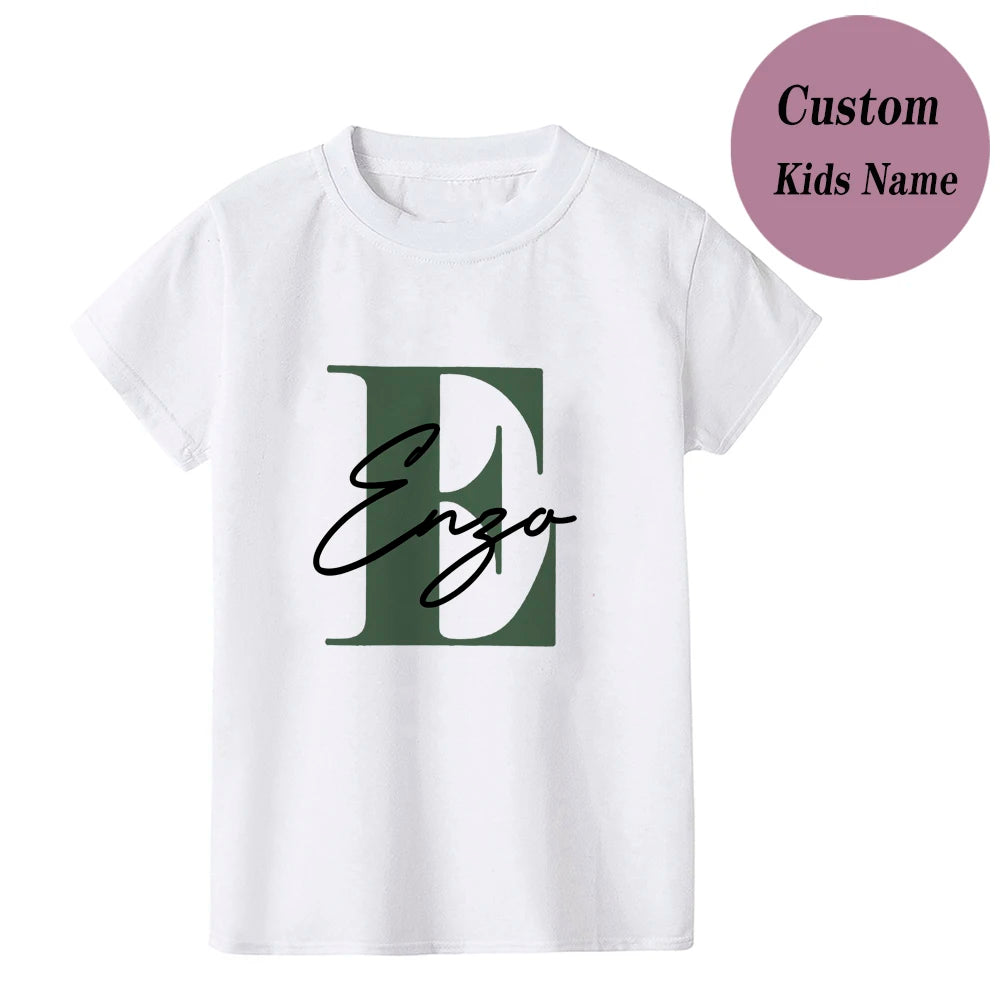 Personalized Kids T-Shirt with Name and Initial
