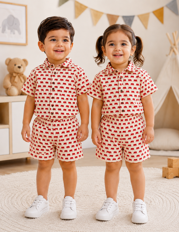Little Elephant Parade 100% Cotton Co ord Sets