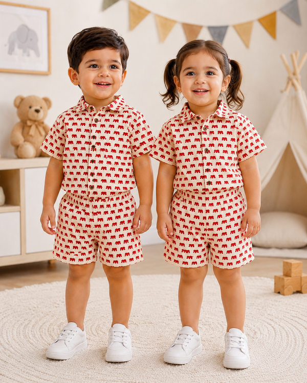 Little Elephant Parade 100% Cotton Co ord Sets
