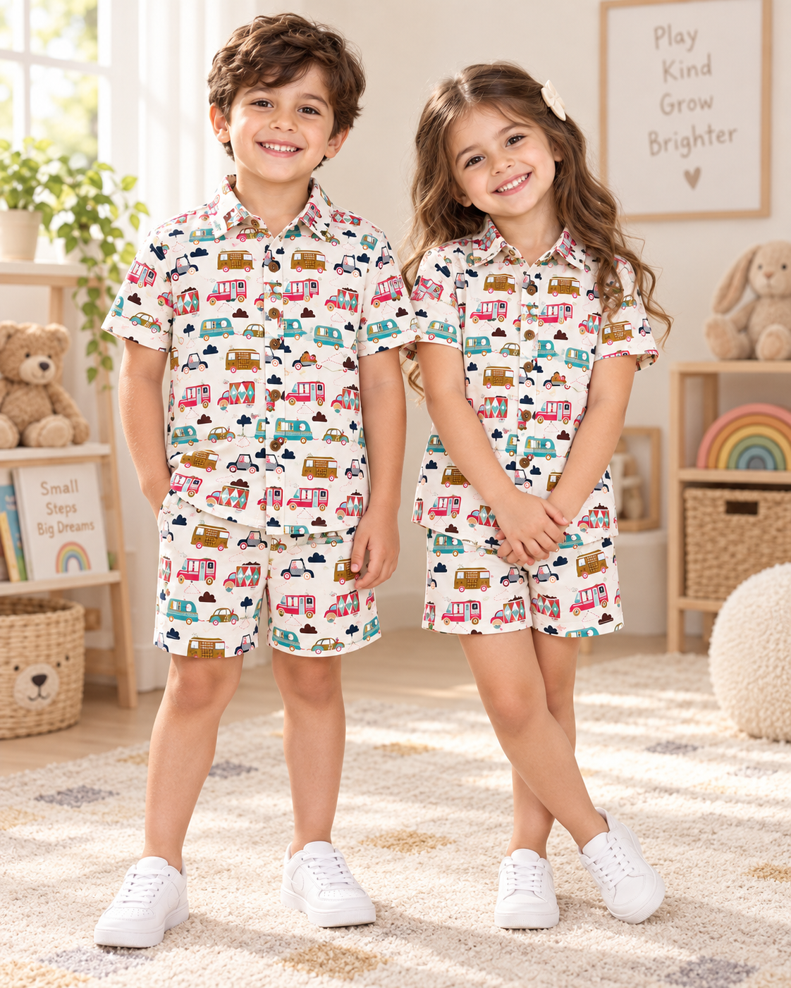 Little Wheels 100% Cotton Kids Co-ord Set