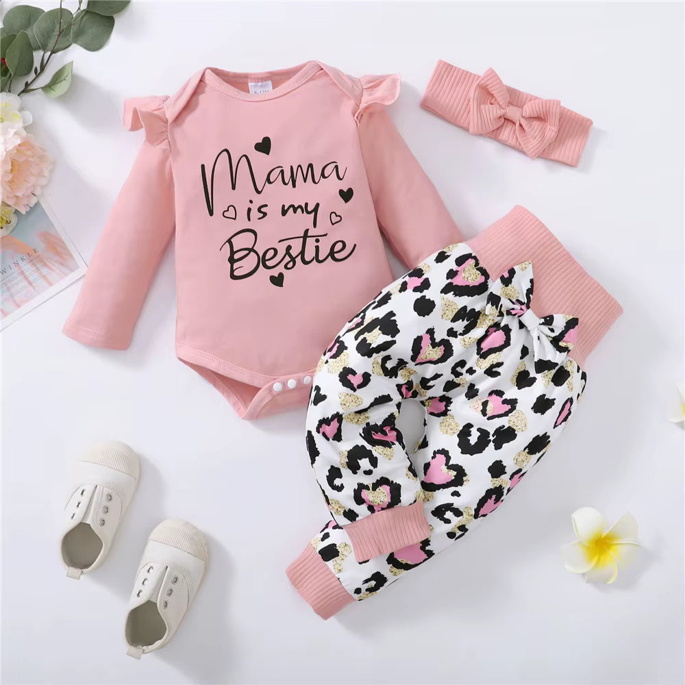 Mama's Bestie 3‑Piece Baby Outfit Set