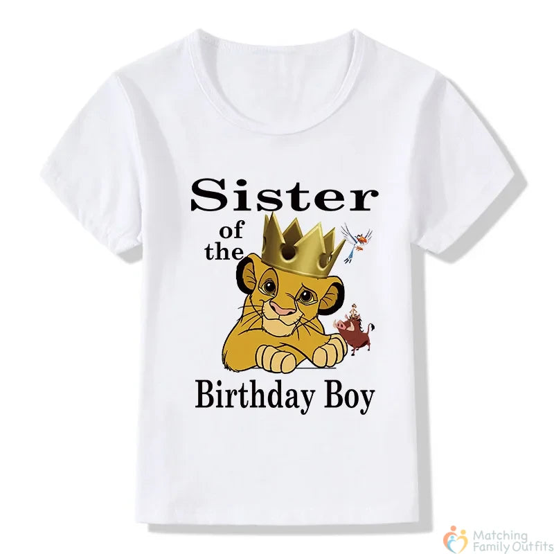 Lion King Birthday Family T-shirts