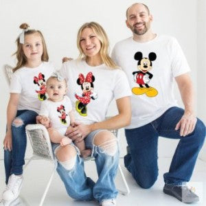 Mickey Mouse and Minnie Mouse T-shirts for Family