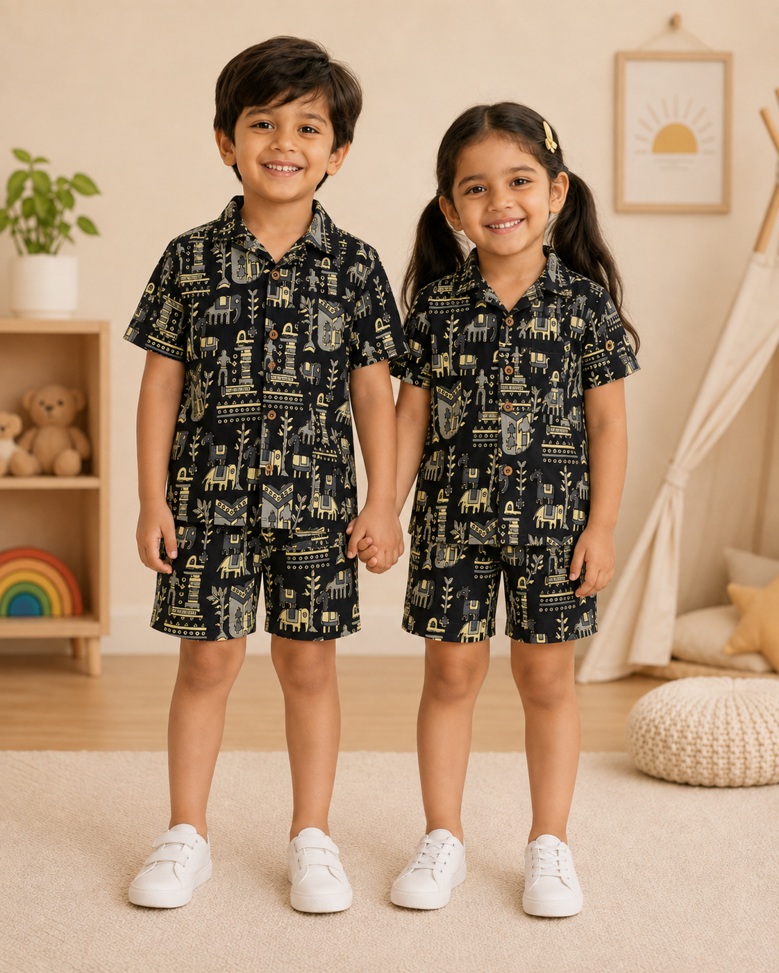 Midnight Safari 100% Cotton Kids Co-ord Set
