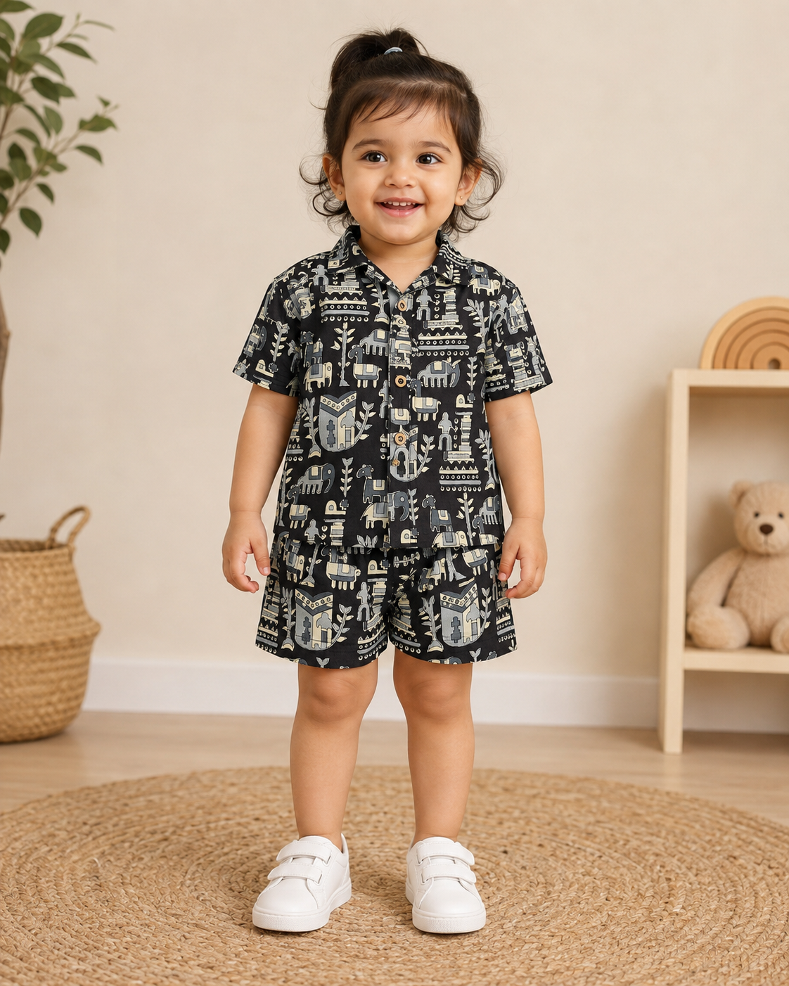 Midnight Safari 100% Cotton Kids Co-ord Set