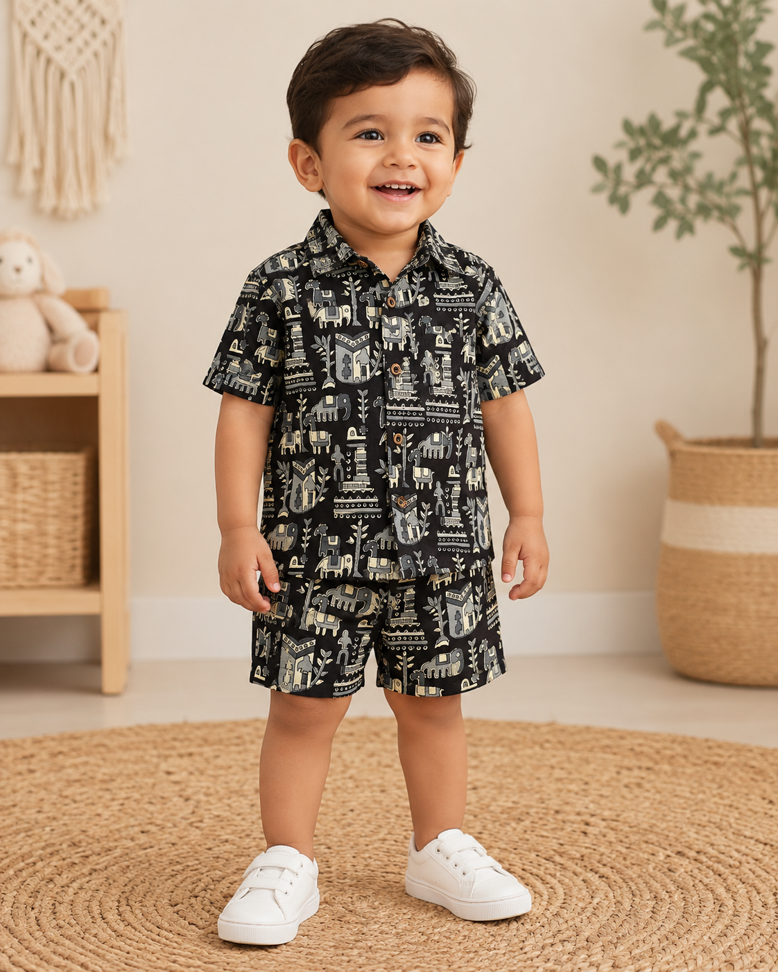 Midnight Safari 100% Cotton Kids Co-ord Set
