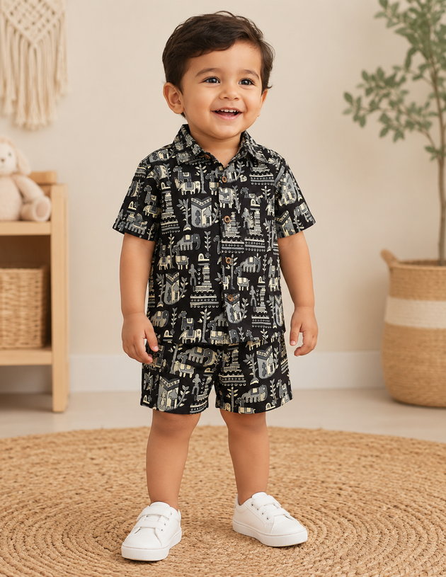 Midnight Safari 100% Cotton Kids Co-ord Set